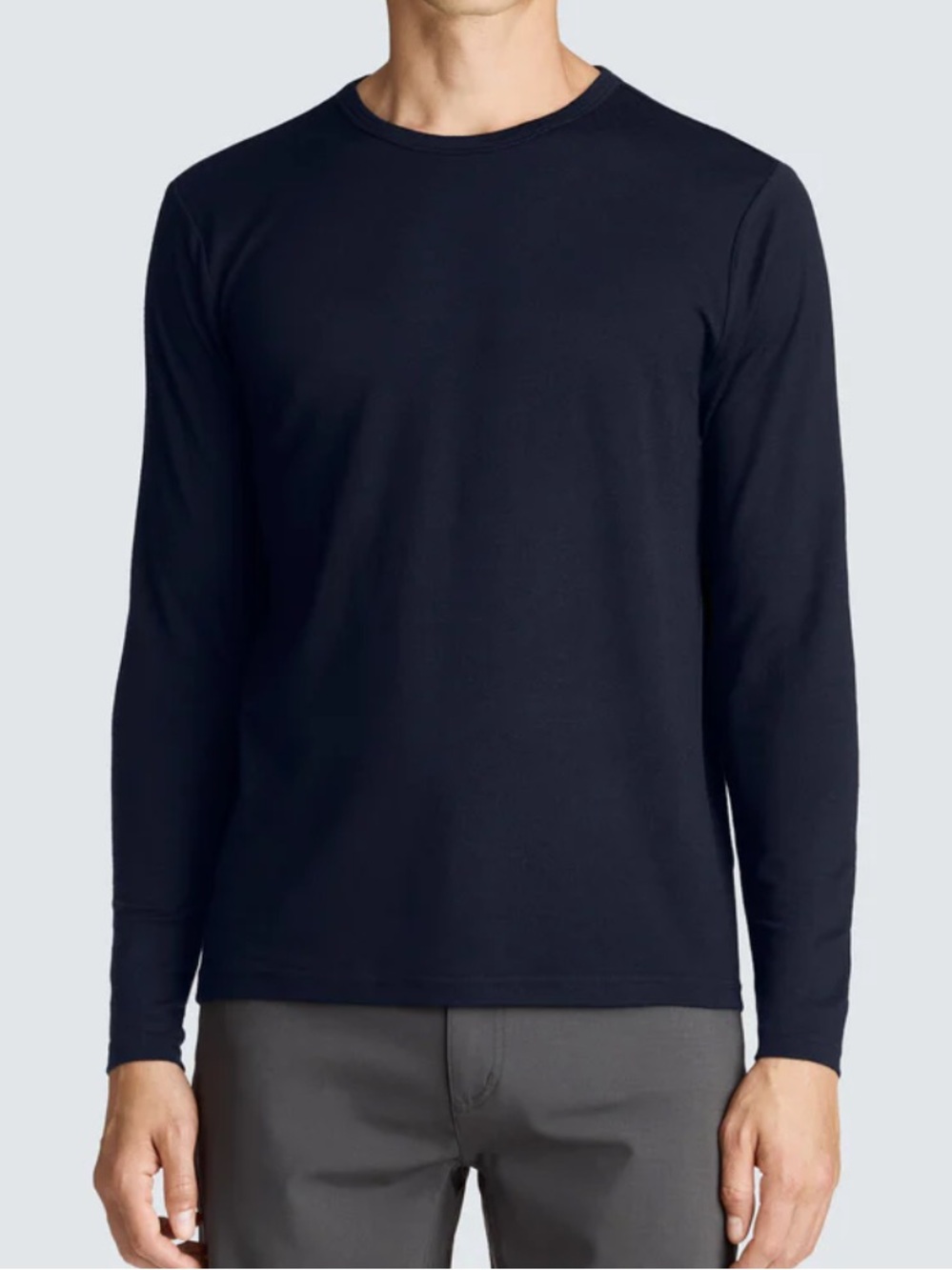 Unbound Merino - Men's Long Sleeve Merino Crew Shirt. Size XL. Navy
